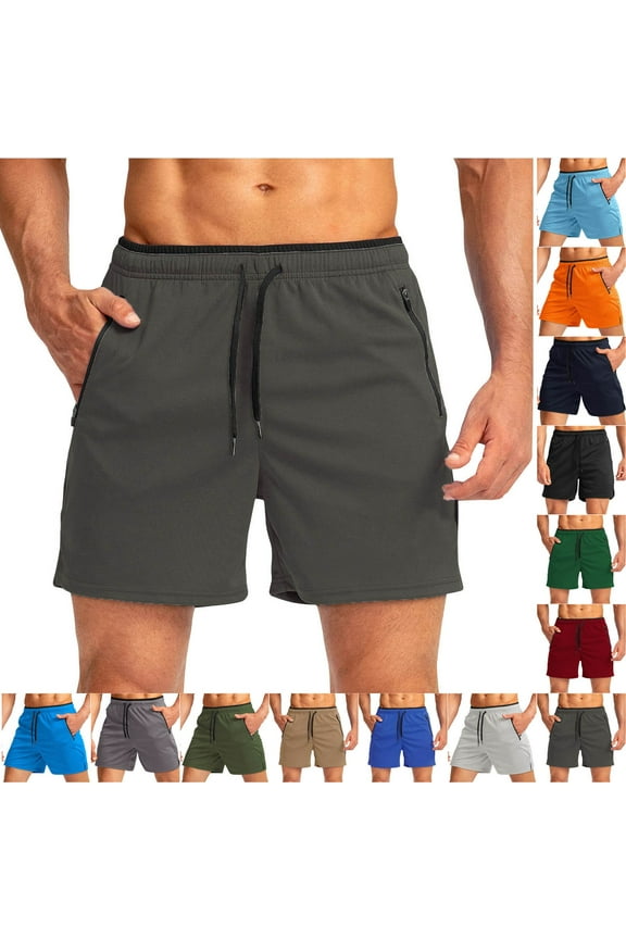 Mens Dry Fit Athletic Shorts Running Sport Short Pants Drawstring Pockets,Stretch Summer Ropa Shorts for Men Breathable,Size 27