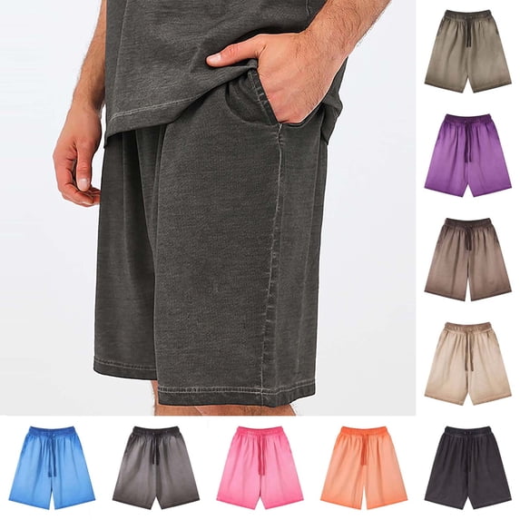Goodtrade8 Mens Dry Fit Athletic Shorts Workout Pockets Short Pants Running Casual Drawstring Breathable,Elastic Waist Shorts for Men Summer,Size 29