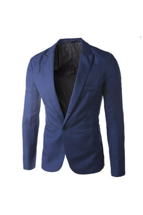 Mens Jackets Lightweight Button Casual Suit Coat V-Neck Pocket Blue Outdoor Plain Mens Coats Big and Tall