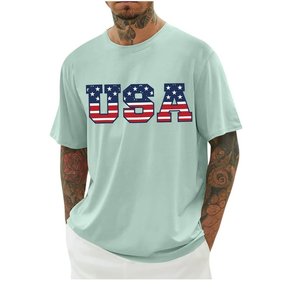 Goodtrade8 Mens Shirts Casual Athletic Graphic Tee Big and Tall Fashion Gym T Shirts for Men Pullover