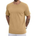 thumbnail image 1 of Goodtrade8 Mens Shirts Cotton Short Sleeve Big and Tall Fashion Pullover Solid Color T Shirts for Men Workout, 1 of 5