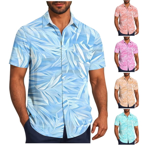 Goodtrade8 Mens Short Sleeve TShirts Pocket Collared Button Summer Casual Summer Crew Neck T-Shirts for Men Plain