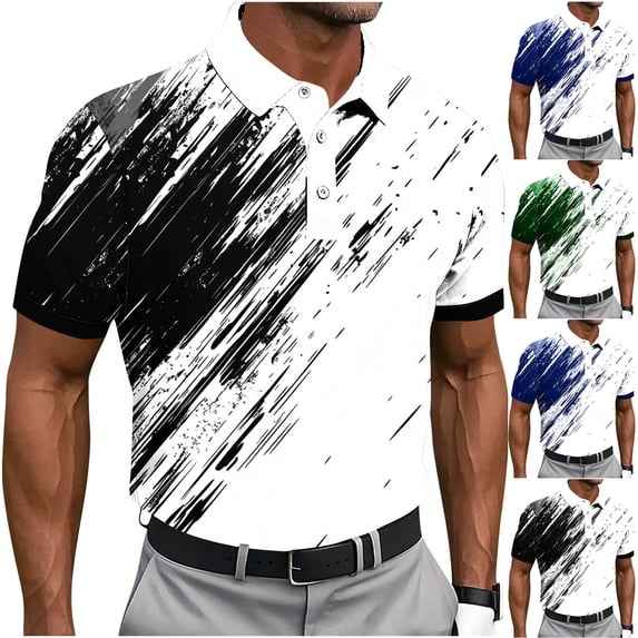 Goodtrade8 Mens Summer Shirts Polo Pullover Work Short Sleeve Casual Graphic Ropa Para Hombre T-Shirts for Men Gift for Men