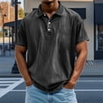 thumbnail image 1 of Goodtrade8 Mens Summer Shirts Polo Short Sleeve Pullover Collared Solid Color Fashion Vintage Outfits T-Shirts for Men, 1 of 6