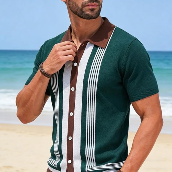 Goodtrade8 Mens Summer T Shirts Dress Pullover Short Sleeve Shirts for Men