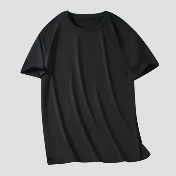 Goodtrade8 Mens Summer T-Shirts Short Sleeve Pullover Stretch Work Crew Neck Solid Color Shirts for Men Travel