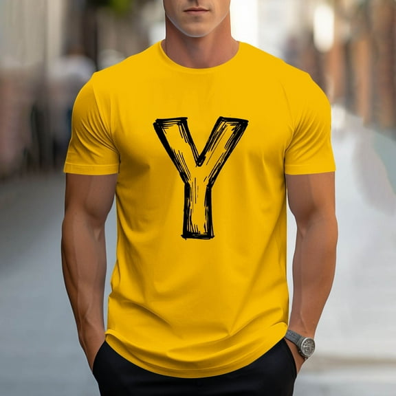 Goodtrade8 Mens Summer T-Shirts Trendy Short Sleeve Pullover Big and tall Stretch Crew Neck Print Shirts for Men Travel