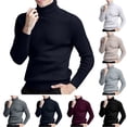 thumbnail image 1 of Goodtrade8 Mens Sweaters for the Winter Big and Tall Warm Solid Color High Neck Long Sleeve Casual Mens Sweaters and Pullovers Sizes L-3XL, 1 of 4