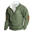 thumbnail image 1 of Goodtrade8 Mens Tops Long Sleeve Color Block Zip Mock Neck Half Zipper Casual Long Sleeve Sweatshirt, 1 of 2