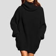 thumbnail image 1 of Goodtrade8 Oversize Womens Sweaters Length Solid Color Casual Turtleneck Long Sleeve Sweaters Tops, 1 of 3