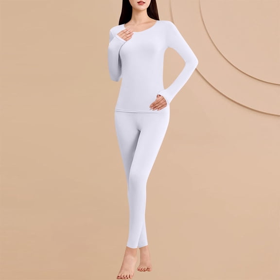 Goodtrade8 Pajamas for Woman Holiday Fleece Sleepwear Casual 2 Piece Solid Color Long Sleeve Crew Neck Woman Pijamas