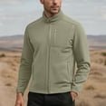 thumbnail image 1 of Goodtrade8 Plain Fleece Jackets Zip up Stand Collar Mens Winter Jackets and Coats Long Sleeve Casual Winter Coats for Men, 1 of 4