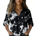 thumbnail image 1 of Goodtrade8 Plus Size Blouses for Women Button Collared Casual Printed Long Sleeve Women's Winter Tops, 1 of 6