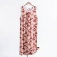 thumbnail image 1 of Goodtrade8 Plus Size Long Nightgown for Women Sleeveless Pajamas Dress Sleepwear Soft Crew Neck Sleep Shirts Summer Casual Ladies Night Gowns Printed, 1 of 3