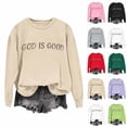 thumbnail image 1 of Goodtrade8 Print Women's Sweatshirt Winter Sports Pullover Sweatshirt Long Sleeve Outwear Crewneck Casual Fashion Tops for Women, 1 of 5