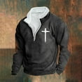 thumbnail image 1 of Goodtrade8 Quarter Zipper Tops for Mens Outing Zip Mock Neck Graphic Long Sleeve Casual Sweatshirts for Men, 1 of 3