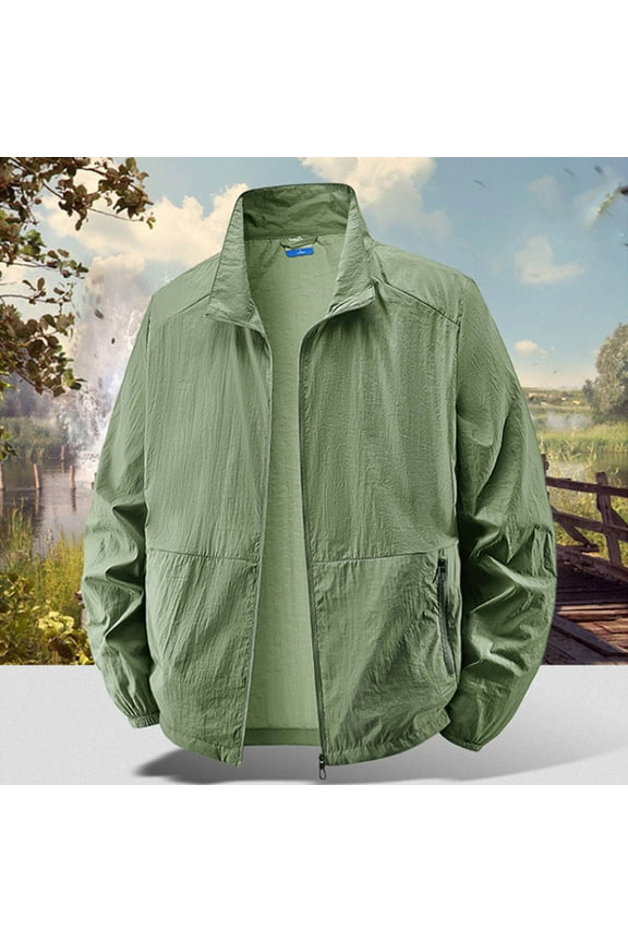 Shirt Jackets Zip up Plain Lapel Winter Jackets for Men Long Sleeve Casual Winter Coats for Men