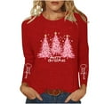 thumbnail image 1 of Goodtrade8 Shirts for Women Long Sleeve Festival Pullover Crew Neck Fashion Christmas Womens Tops Winter, 1 of 5