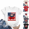 thumbnail image 1 of Goodtrade8 Short Sleeve Shirts for Women Summer Graphic Pullover Independence Day Casual Fashion Crew Neck 4th of July Red White and Blue Womens Shirts USA Years Anniversary, 1 of 6