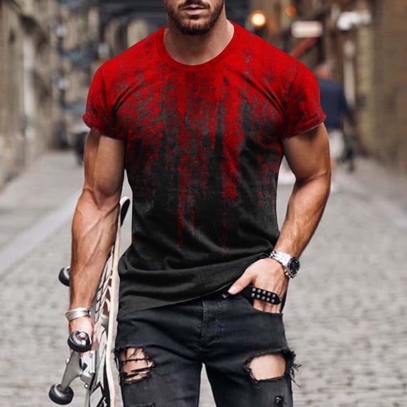 Goodtrade8 Short Sleeve Shirts for Men Summer Casual Pullover Slim Fit Outfits Workout Crew Neck Sports Mens T-Shirts Muscle