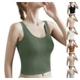 thumbnail image 1 of Goodtrade8 Sleeveless Tank Tops for Women Short Crop Shirts Pullover Casual Summer Undershirts Black Lightweight Camisole Womens Tops Crew Neck, 1 of 5