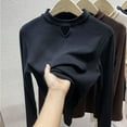thumbnail image 1 of Goodtrade8 Slim Blouses for Women Fleece High Neck Casual Long Sleeve Warm Solid Color Womens Tops for Winter, 1 of 3