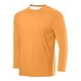 thumbnail image 1 of Goodtrade8 Solid Color Fall Tops for Men Casual Yellow Long Sleeve Crew Neck Winter Shirts for Men, 1 of 2