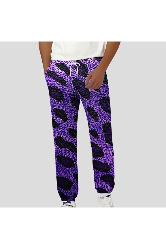 Straight Leg Mens Sweatpants Joggers with Pockets Drawstring Printed Gym Casual Activewear