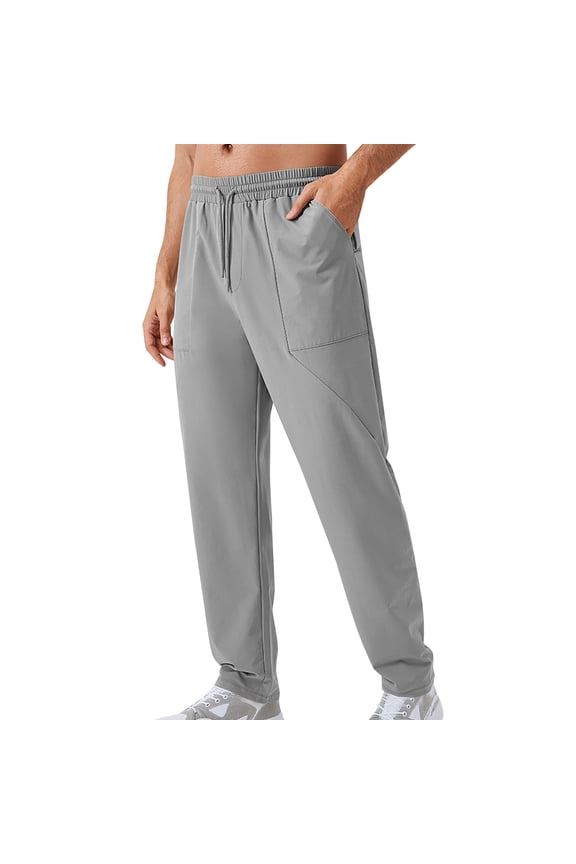 Stretch Mens Sweatpants Athletic Pockets Gym Dry Fit Activewear Straight Leg Jogger Pants for Men