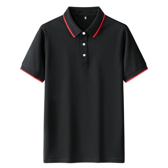 Goodtrade8 Summer Shirts for Men Short Sleeve Collared Pullover Fashion Work Polo Polo Mens T-Shirts Outfits