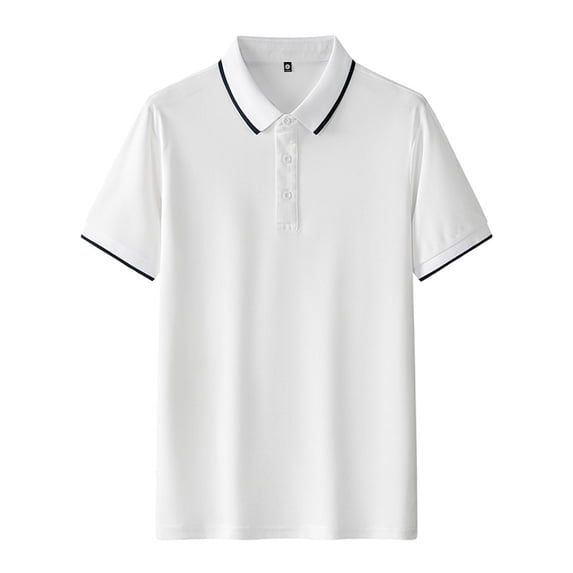 Goodtrade8 Summer Shirts for Men Short Sleeve Polo Pullover Casual Plain Collared Work Mens T-Shirts Polo