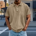 thumbnail image 1 of Goodtrade8 Summer Shirts for Men Short Sleeve Polo Pullover Collared Fashion Solid Color Outdoor Mens T-Shirts Vintage, 1 of 6