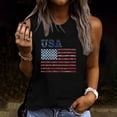 thumbnail image 1 of Goodtrade8 Summer Tank Tops for Women July 4th Sleeveless Shirts Pullover Red White and Blue Casual American Flag Patriotic Crew Neck Womens Tanks Lightweight, 1 of 4