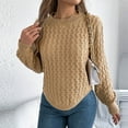 thumbnail image 1 of Goodtrade8 Sweater Women Trendy Knit Pullover Long Sleeve Solid Color Crew Neck Casual Winter Tops for Women, 1 of 8