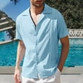 thumbnail image 1 of Goodtrade8 T Shirts for Men Summer Hawaiian Beach Button Down Short Sleeve Mens Shirts, 1 of 6
