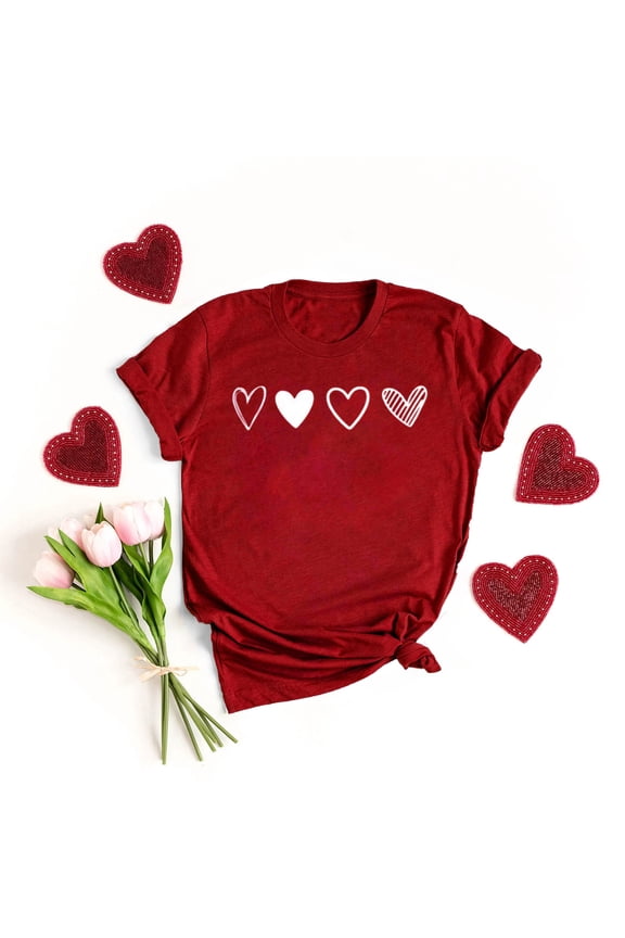 Valentines Shirts Womens Love Plus Size Valentine for Women Graphic for Girlfriend Pullover Short Sleeve Womens Tops