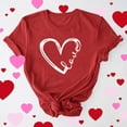 thumbnail image 1 of Goodtrade8 Valentines Womens Shirts Love Plus Size Women Valentine's Day Short Sleeve Pullover Graphic for Girlfriend Tops for Women, 1 of 6