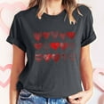 thumbnail image 1 of Goodtrade8 Valentines Womens Tops Short Sleeve Plus Size Women Valentine's Day Love Printed Heart Crew Neck Casual Summer Tops for Women, 1 of 7