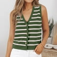 thumbnail image 1 of Goodtrade8 Winter Sweaters Cropped Button Sweater Vests Casual V-Neck Sleeveless Striped Sweater Tops, 1 of 9
