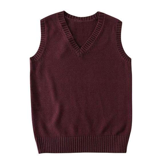 Goodtrade8 Winter Sweaters Plus Size Knitted Sweater Vests Sleeveless Casual V-Neck Solid Color Winter Tops for Women Sizes S-XXXL