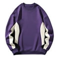 thumbnail image 1 of Goodtrade8 Winter Tops for Men Long Sleeve Casual Color Block Crew Neck Big and Tall Mens Sweatshirts, 1 of 3