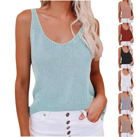 Goodtrade8 Womens Camisole Tank Tops Summer Shirts Sleeveless Pullover Casual Work Undershirts Tops for Women Lightweight