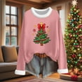 thumbnail image 1 of Goodtrade8 Womens Christmas Shirts Pullover Holiday Graphic Winter Long Sleeve Crew Neck Tops for Women Fashion, 1 of 6