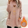 thumbnail image 1 of Goodtrade8 Womens Fleece Warm Shirts Long Sleeve Pullover Casual Dressy Winter Crew Neck Tops for Women, 1 of 7