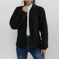thumbnail image 1 of Goodtrade8 Womens Jackets and Coats Zip up Warm Fleece Jacket Long Sleeve Solid Color Casual High Neck Womens Tops, 1 of 7