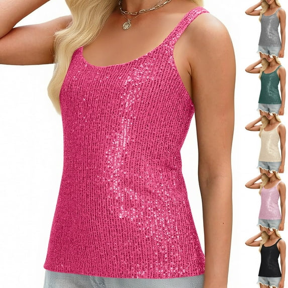 Goodtrade8 Womens Pullover Tank Tops Camisole Shirts Casual Sleeveless Outdoor Summer Undershirts Tops for Women Crew Neck