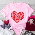 thumbnail image 1 of Goodtrade8 Womens Shirts Valentines Day Crew Neck Heart Valentines Womens Clothes Gifts Cute Short Sleeve Pullover Printed Shirts for Women, 1 of 4