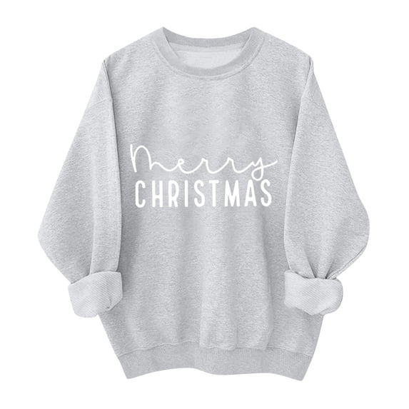 Goodtrade8 Womens Sweatshirts Christmas Long Sleeve Graphic Crew Neck Vacation Womens Tops Christmas Gifts