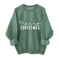 thumbnail image 1 of Goodtrade8 Womens Sweatshirts Christmas Merry Sweatshirts Crew Neck Long Sleeve Printed Christmas Gifts, 1 of 6