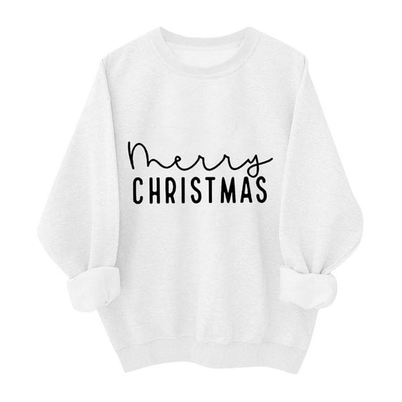 Goodtrade8 Womens Tops Christmas Long Sleeve Crewneck Merry Sweatshirts Vacation Womens Sweatshirts Christmas Gifts